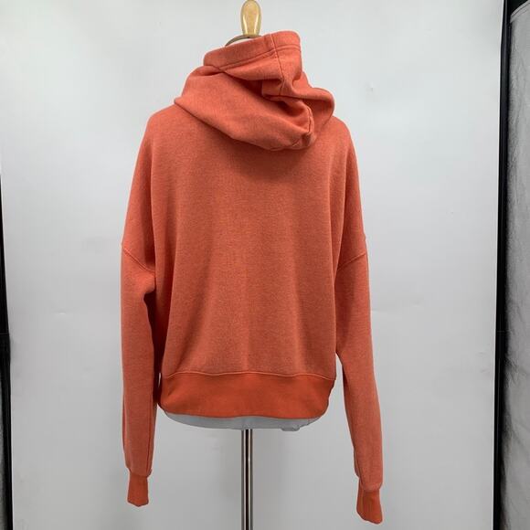 FP Movement Hoodie Womens XS Orange Fleece Lined Believe It Lace Up Free People - Picture 5 of 12